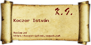 Koczor István névjegykártya