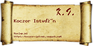 Koczor István névjegykártya