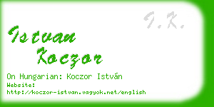 istvan koczor business card